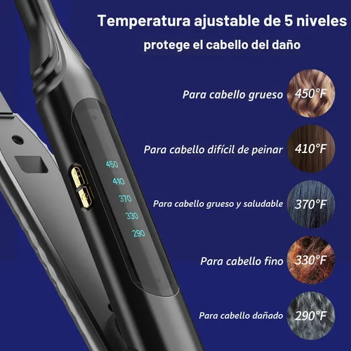 Miniatura 6 de Plancha de Lápiz 3/10'' Planchas Pequeñas para Cabello Corto, Corte Pixie y Flequillo, Alisador de Cabello para Bordes con Pantalla LED, Mini