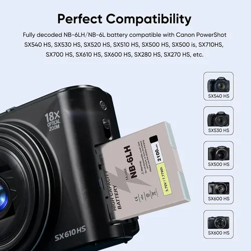 Miniatura 6 de 2 baterías de repuesto EN-EL5 de 2300 mAh para Nikon Coolpix 3700, 4200, 5200, 5900, 7900, P3, P4, P80, P90, P100, P500, P510, P520, P530, P5000