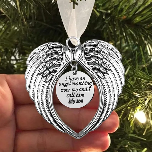 Miniatura 9 de Adorno conmemorativo de Navidad, Una parte de mi corazón está en el cielo, colgante para árbol de Navidad, regalos conmemorativos por pérdida