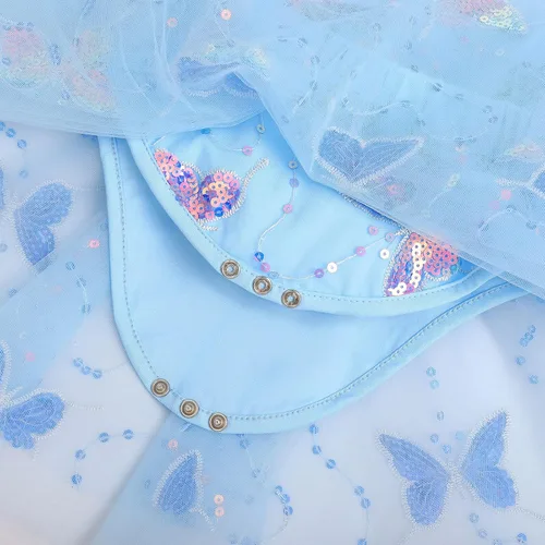Miniatura 6 de ODASDO Leotardo de ballet con falda tutú para niñas, camisola de gimnasia, traje de entrenamiento de mariposa brillante