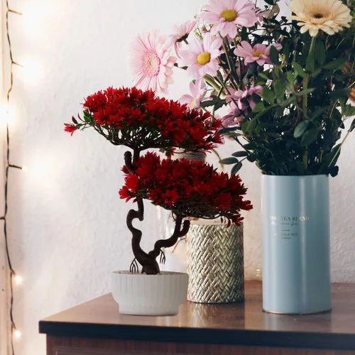 Miniatura 9 de Árbol de bonsái artificial, árbol bonsái artificial de plástico, planta japonesa en maceta, simulación de invitado, adorno de pino, planta