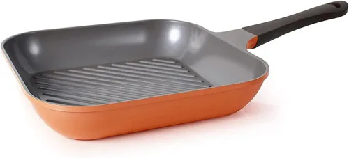 Miniatura 7 de Neoflam Eela - Parrilla cuadrada antiadherente de 11 pulgadas con crestas de corte, revestimiento de cerámica Ecolon sin PFOA para sartén, asar