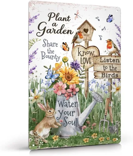 Miniatura 10 de Decoración de Jardín Graciosa - No es Acaparamiento si son Plantas Letrero de Lata para Exterior 30.5cmx20.3cm No acaparamiento