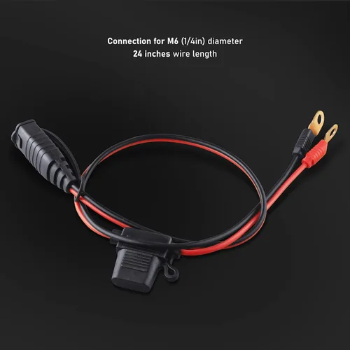 Miniatura 2 de SafeAMP Arnés de cables compatible con NOCO(R) GC002 X-Connect, M6 (1/4 pulgadas) conector de terminal de ojal