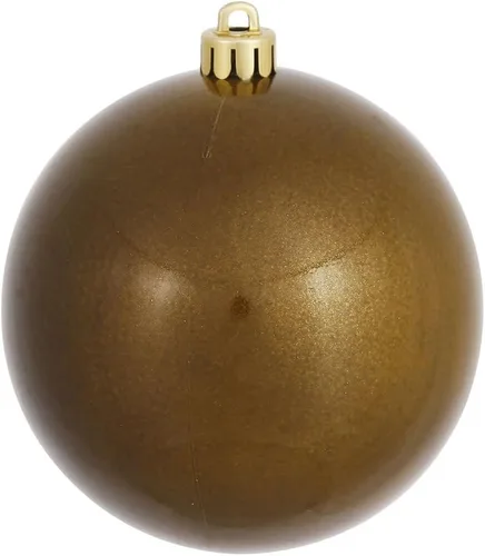 Miniatura 57 de Vickerman Adorno de bola de Navidad inastillable con acabado de lentejuelas con tapa perforada, 6 por bolsa, 4 pulgadas, color negro