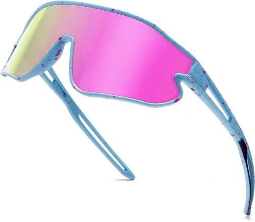 Lentes de sol para niños, lentes de sol de béisbol juveniles, polarizados, deportivos, ciclismo, para niños y niñas, marco ligero