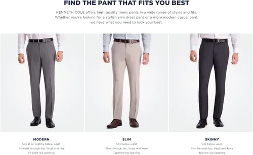 Miniatura 7 de Kenneth Cole - Pantalón de vestir elástico de ajuste moderno para hombre