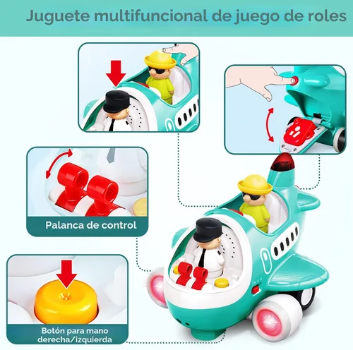 Miniatura 5 de iPlay, iLearn Juguetes de Avión para Bebés, Genial Avión de Control Remoto para Niños Pequeños de 2-3 años, Helicóptero Musical RC para Bebés