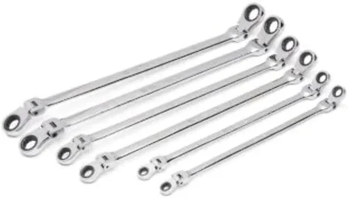 Miniatura 3 de GEARWRENCH Juego de llaves de trinquete métricas de 6 piezas de 90 dientes y 12 puntos 86830