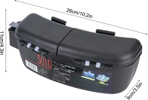 Miniatura 2 de Bolsa de cintura de pesca, caja organizadora de aparejos de pesca multifuncional portátil, bolsa de cintura, para señuelos cebos gancho, cintura