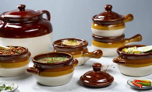 Miniatura 4 de KooK Tazón de Sopa de Cebolla Francesa, Sopa de Cebolla Francesa, Jarra, Tazón Apto para Horno, Cerámica, Asas, Gres, Lavavajillas, Microondas, Apto