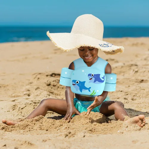 Miniatura 6 de DOOHALO Flotadores de natación para niños de 28 a 70 libras, chaleco flotante de hombro para niños de 2 a 8 años de edad, para niños y niñas, bebés