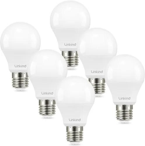 Miniatura 16 de Linkind - Bombillas LED A19 atenuables, equivalente a 40 W, base E26, luz blanca suave de 2,700 Kelvin, 5.7 W, 460 lúmenes, CRI80+, 120 V