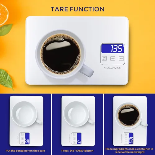 Miniatura 7 de Báscula digital de cocina K28H - Diseño ultradelgado, medición precisa de 0.04 oz a 33.1 lbs, 5 unidades, función de tara, pantalla retroiluminada