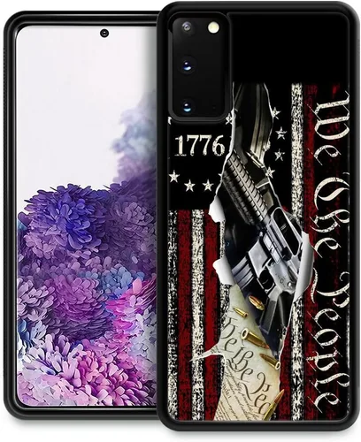 Miniatura 30 de DJSOK Funda compatible con Samsung Galaxy S22 Ultra, diseño con patrón de parachoques trasero, esquinas reforzadas contra arañazos, esquinas Bandera