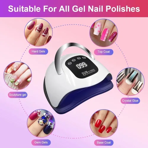 Miniatura 3 de Lámpara de uñas LED UV de 320 W, secador de uñas LED profesional para uñas de gel con 72 cuentas de lámpara, pantalla táctil, 4 temporizadores