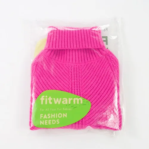Miniatura 7 de Fitwarm Suéter de Cuello Alto para Perro de San Valentín, Ropa de Invierno para Perros Pequeños Hembra, Abrigo de Punto para Mascotas, Atuendo