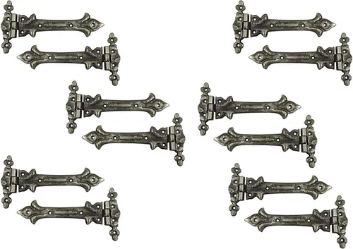 Miniatura 44 de Adonai Hardware Adonijah Bisagra falsa de aluminio para montaje frontal (6.5" x 12 Pack, Negro mate) para puertas de granero, puertas, armarios