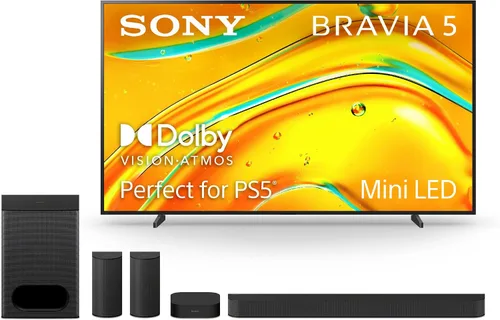 Miniatura 23 de Sony BRAVIA 5 55-Pulgadas 4K Mini LED Smart TV (K-55XR50, 2025) y Barra de Sonido BRAVIA Theater Bar 6 3.1.2ch con Subwoofer Inalámbrico en Paquete