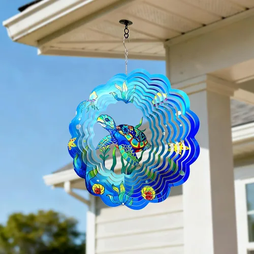 Miniatura 4 de Molinillos de viento de abeja colgantes en 3D, regalos de abeja para mujeres, mamá, abuela, papá, escultura cinética de viento de resorte de metal