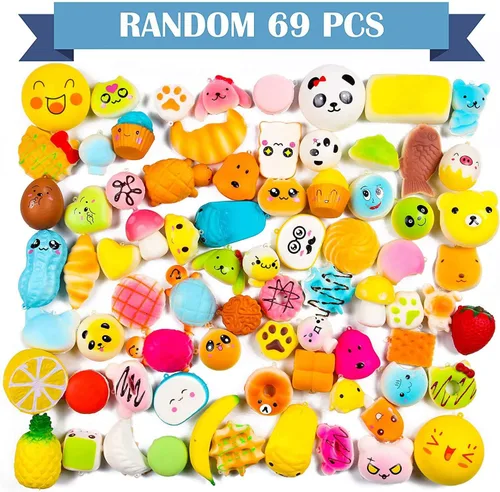 Miniatura 2 de WATINC Juguetes para apretar, 70 unidades, regalos de cumpleaños para niños, recuerdos de fiesta, de simulación de levantamiento lento, para aliviar