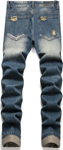 Miniatura 2 de AITITIA - Jeans rasgados de ajuste estándar para hombre