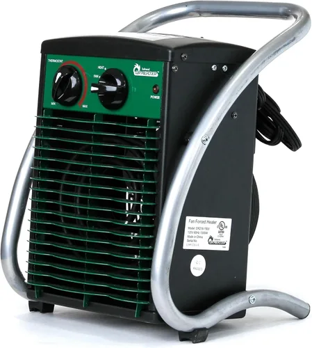 Miniatura 3 de Dr. Heater DR218-1500W - Calentador infrarrojo para taller de invernadero, 1500 vatios y Termostato digital BioGreen TER2/US Thermo 2 con función