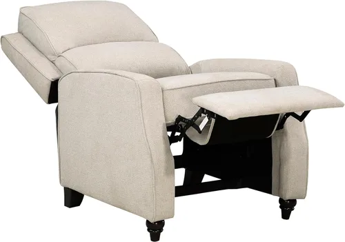 Miniatura 8 de Lexicon Silla Reclinable con Respaldo Empujable para Sala de Estar, Silla de Sofá Reclinable, Sillón Reclinable Moderno, Asiento Reclinable de Tela