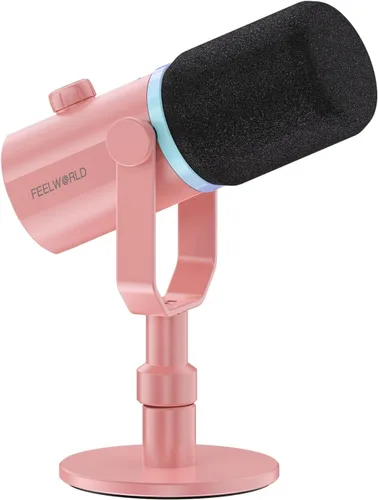 Miniatura 11 de FEELWORLD PM1 XLR Micrófono dinámico USB con soporte de escritorio, regalos para grabación de podcasts, PC, juegos de computadora, transmisión