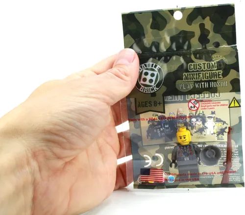 Miniatura 4 de Battle Brick Minifigura de soldado alemán Kar98 WW2 Impreso en los Estados Unidos Minifig militar genuino 1.6 pulgadas de alto Gran regalo