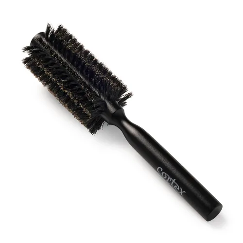 Cortex Professional Cepillo redondo 100% de cerdas de jabalí – Cepillos para el cabello para mujeres y hombres, cepillo redondo para secado con