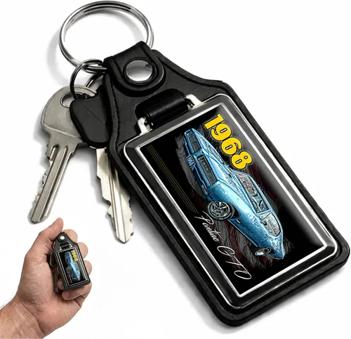 Miniatura 13 de Brotherhood 1965-1974 Compatible con Pontiac GTO Llavero para Hombre Llavero de Auto Resistente para Hombre y Mujer