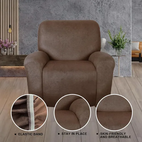 Miniatura 7 de ANARACHON Fundas para Sillas Reclinables Tipo Cuero, 4 Piezas Funda para Sillón Reclinable Lazy Boy, Protector de Muebles - Funda Suave Lavable