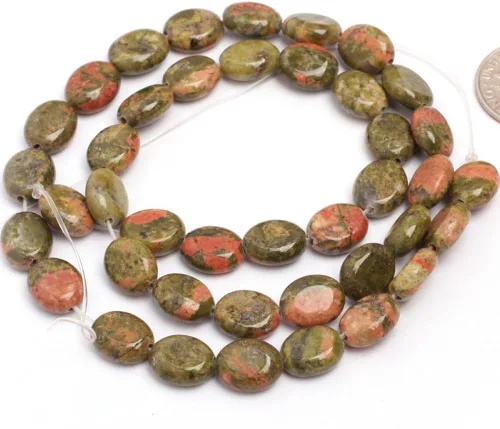 Miniatura 2 de Cuentas de jade de aventurina verde para hacer joyas, piedras preciosas semipreciosas, 0.315 x 0.394 in, ovaladas de 15 pulgadas JOE FOREMAN
