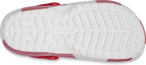 Miniatura 3 de Crocs Women's Classic Holiday Lined Fuzzy Clogs Blanco/Rojo