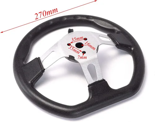 Miniatura 5 de Kit completo de eje vivo trasero de 32 pulgadas con ruedas de 6 pulgadas, montaje de eje de volante delantero, piezas de bricolaje para Go Kart ATV