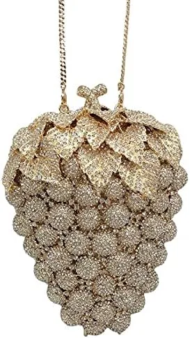 Miniatura 4 de AiUWay - Bolsos de noche con diamantes de imitación para mujer