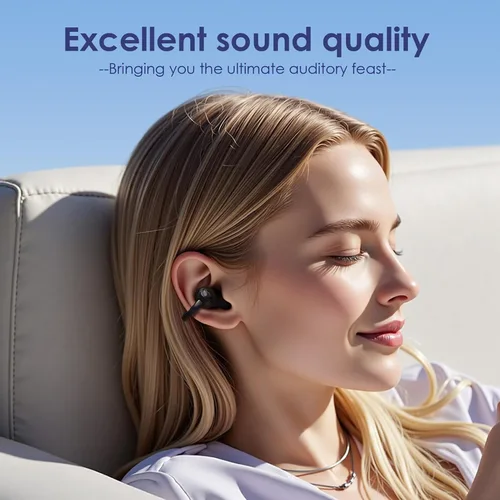 Miniatura 2 de Auriculares abiertos con aro de oído abierto, ligeros, cómodos, con clip de oreja abierto, auriculares inalámbricos, 40H Play Bluetooth 5.4