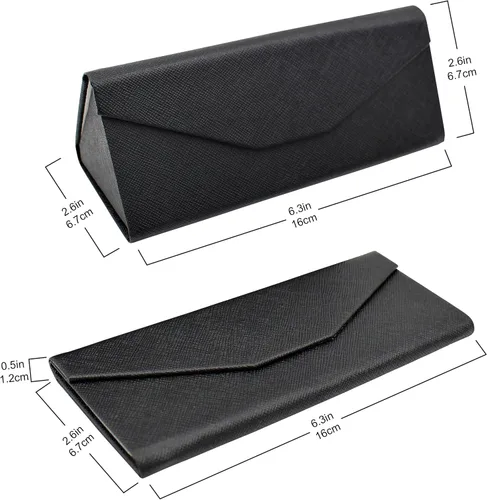 Miniatura 45 de Real Sic Funda para lentes de sol para hombres y mujeres, soporte magnético plegable para lentes de sol, inspirado en el color sólido