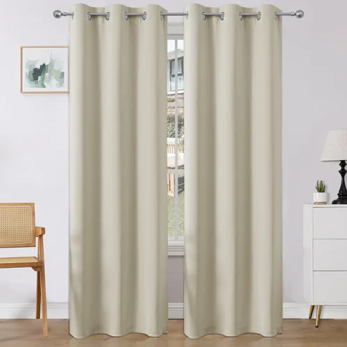 Miniatura 26 de Joydeco Cortinas opacas para dormitorio de 72 pulgadas de largo, 2 paneles de cortinas con aislamiento térmico para oscurecer la habitación