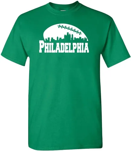 Xtreme Apparrel City Skyline - Camiseta de hombre para los aficionados al fútbol americano Philadelphia - Camisa Kelly