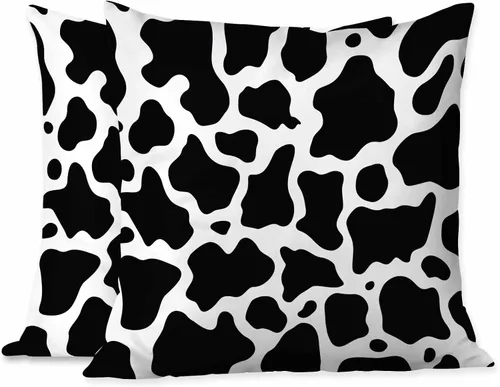 Miniatura 10 de Juego de 2 fundas de almohada cuadradas decorativas para sofá y cama, para hombres y mujeres, 18 x 18 pulgadas, diseño de gatitos lindos color negro