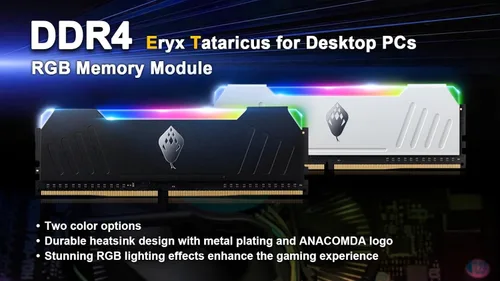 Miniatura 2 de ANACOMDA ET RGB Gaming DDR4 288-Pin PC RAM Memoria 3600MHz (PC4 28800) CL18 16GB (8GBX2) UDIMM (negro) con modelo de memoria de escritorio disipador