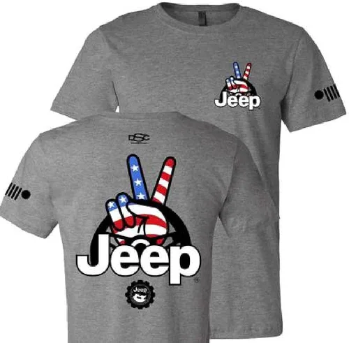 Miniatura 3 de Camiseta Jeep Wave para hombre Camisetas de algodón premium gris jaspeado