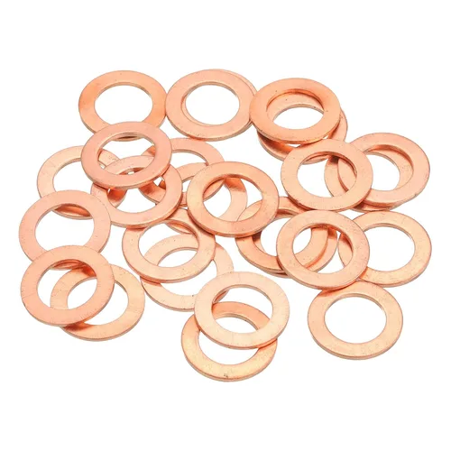 Miniatura 29 de MECCANIXITY Arandela plana de 28 piezas, arandelas de cobre M8, anillo de sellado de cobre, kit de arandela aplastante, 0.315 in de diámetro