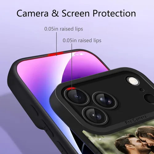 Miniatura 3 de Funda personalizada para iPhone 17, 16, 15, 14, 13, 12, 11 Pro/Max/Air/Puls, piel sintética + material TPU, bolsa de aire de cuatro esquinas es