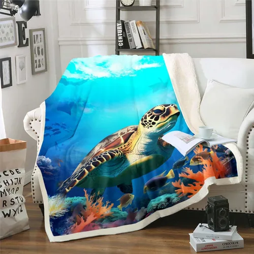 Miniatura 27 de Manta de olas oceánicas para cama, silla, retro, brújula, velero, manta náutica para decoración de dormitorio de niños, manta de vellón marino
