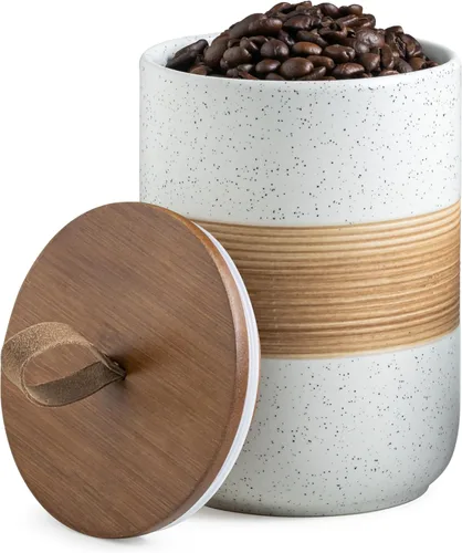 Miniatura 10 de Miamolo Tarro pequeño de cerámica con tapa, recipiente de café, recipiente de café, tarros de almacenamiento de alimentos para bolsa de té