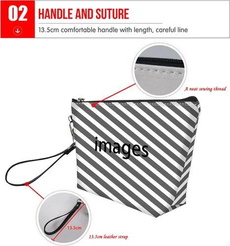 Miniatura 4 de Upetstory Bolsa de maquillaje de animales, bolso pequeño de cuero para cosméticos de viaje para niñas y mujeres, bolso de mano para lápiz labial