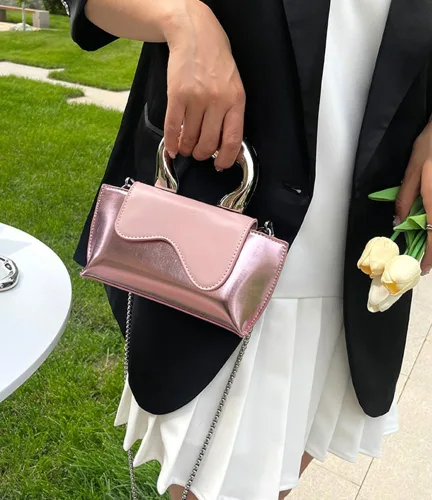 Miniatura 3 de Bolso pequeño de color plateado, bolsos cruzados, bolsos de noche Y2K, bolso de mano para mujer, bolsos de hombro, bolsa de mano para mujer 2023